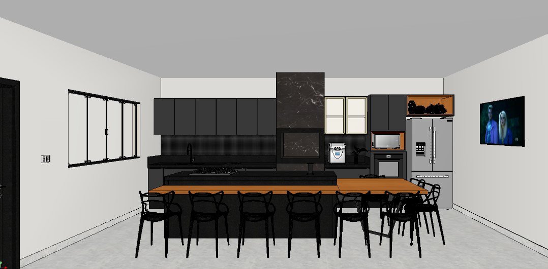 projeto para cozinha 3d